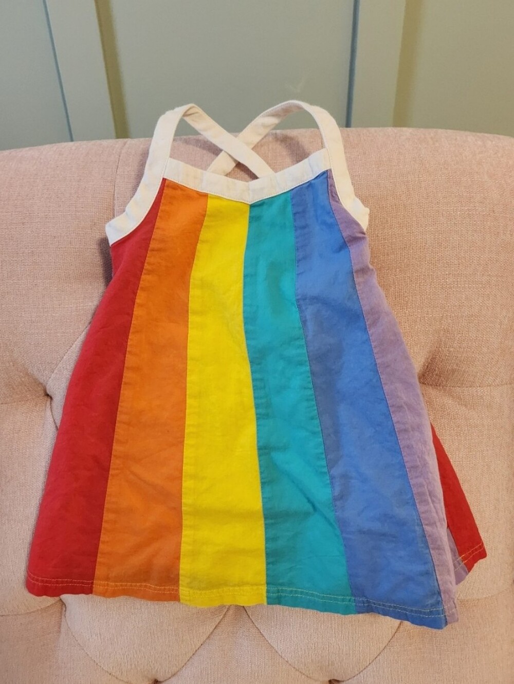 Little Bird Jools Oliver 9-12 European Rainbow Striped Dress for Kids